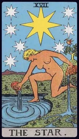 La carte L'Étoile du tarot Rider-Waite-Smith